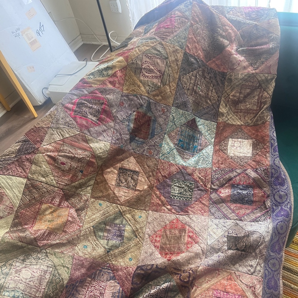 Beautiful bohemian metallic thread Urban Outfitters Blanket.